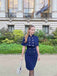 2PCS 1960s Button Work Pencil Dress