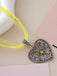Vintage Ribbon Heart Flower Necklace
