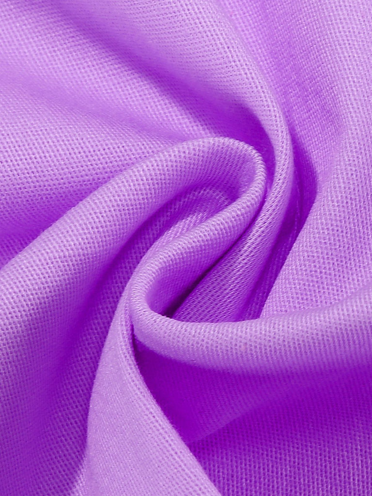 1950s Sailor Collar Bow-Tie Solid Sleeveless Dress