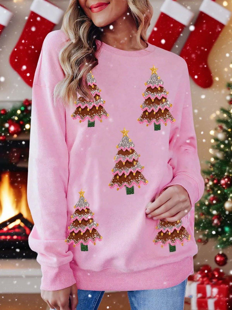 1980s Christmas Tree Sequin Sweater