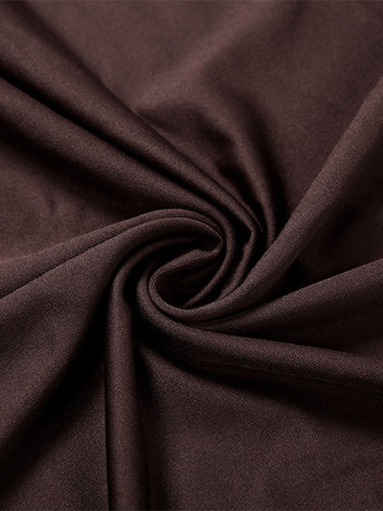 1980s Solid Off-Shoulder Mesh Cut-Out Sheer Dress