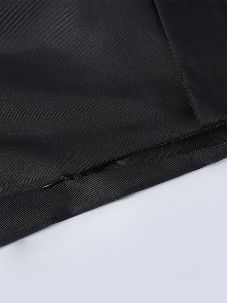 Black 1940s Nun-Style Cross Necklace Dress