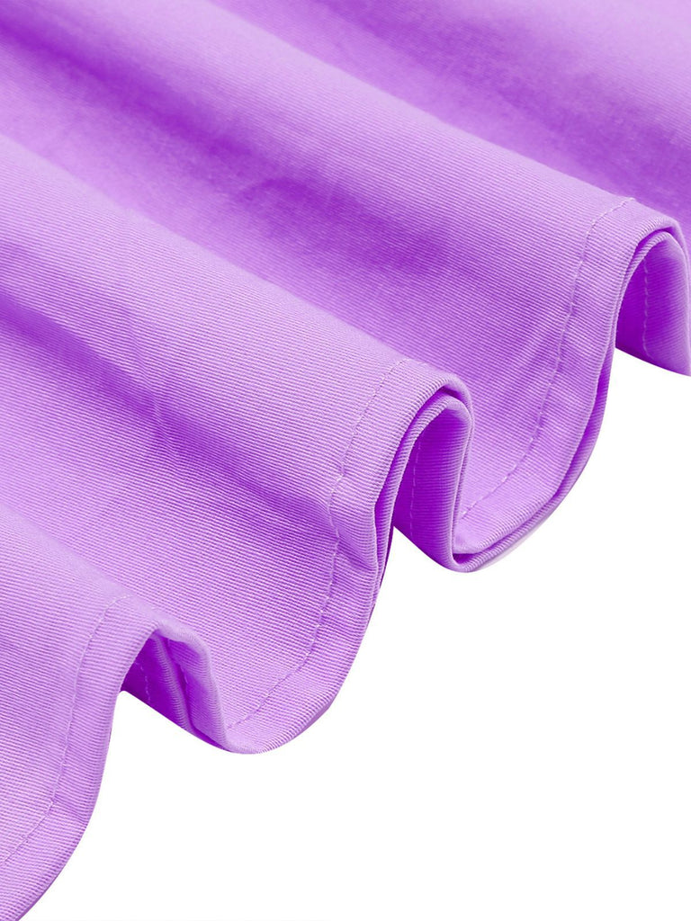 1950s Sailor Collar Bow-Tie Solid Sleeveless Dress