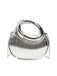 Metallic Top-Handle Chain Crossbody Bag