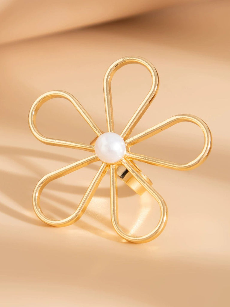 Starfish Flower Pearl Ring