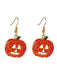 Halloween Rhinestones Grimace Pumpkin Earrings