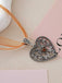 Vintage Ribbon Heart Flower Necklace