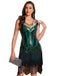 1920s Sequin Flapper Dress with Fringe Hem