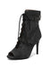 Vintage Denim Peep Toe Stiletto Heel Shoes