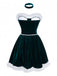 Green 1960s Velvet Fringe Strapless Mini Dress