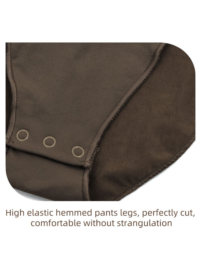 1980s Solid Front Zipper Shapwear Bodysuit