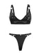 1970s Patent Leather Punk Style Bra & Thong