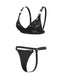 1970s Patent Leather Punk Style Bra & Thong