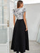 1930s Floral Flounce Sleeve V-Neck Patchwork Dress