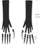 Halloween Black Long Black Claw Gloves