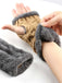 Winter Faux Fur Trim Knit Fingerless Gloves
