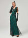 1920s V-Neck Sequined Mesh Mermaid Formal Dress