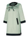 Green 1970s The Queen's Gambit Bow A-Line Dress