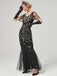 1920s V-Neck Sequined Mesh Mermaid Formal Dress
