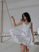 White Satin-faux Cherry Polka Dot Dress