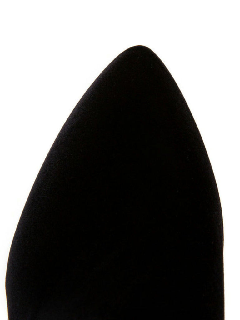 Vintage Solid Velvet Pointed Toe Stiletto Heels