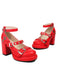 Punk Cross Buckle Ankle Strap Chunky High Heels