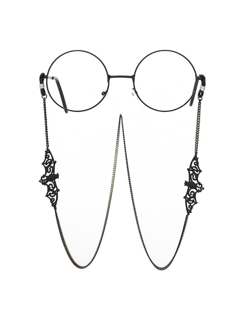 Black Vintage Halloween Glasses Chain Retro Stage