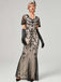 1920s V-Neck Sequined Mesh Mermaid Formal Dress