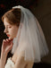 White Vintage Bow Wedding Bridal Veil