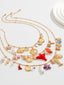 3PCS Layered Beach Charm Necklace Set