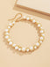 Vintage Alloy Wrap Pearl Necklace