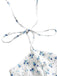White 1960s Ditsy Floral Cake Dress
