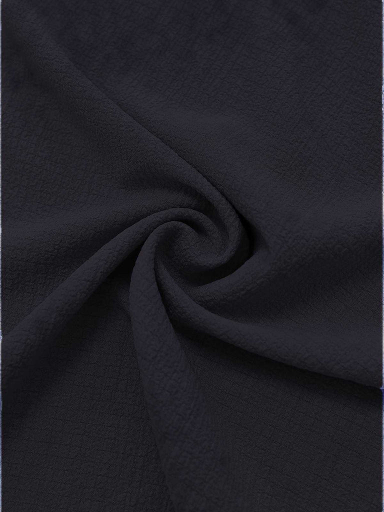 1940s V-Neck Ruffled Sleeve Slit Dress