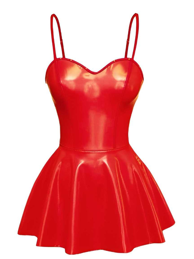 1980s Bunny Costume Latex Dress With Ears Headband