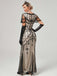 1920s V-Neck Sequined Mesh Mermaid Formal Dress