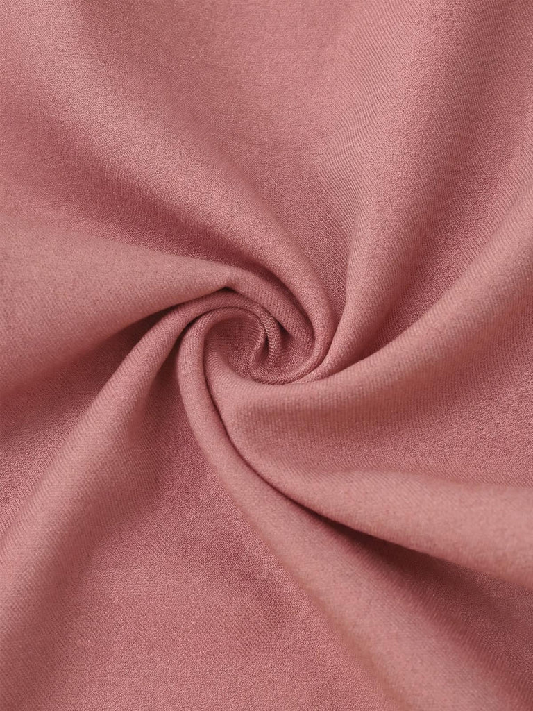 [Pre-Sale] Pink 1930s Ruffle Lapel Long Sleeve Jumpsuit