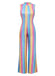 1970s Rainbow Stripe Sleeveless Wide-Leg Jumpsuit