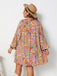 [Plus Size] 1970s Floral Boho V-neck Puff Sleeve A-line Dress