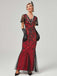 1920s V-Neck Sequined Mesh Mermaid Formal Dress