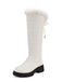 Faux Fur Knee High Snow Down Fabric Boots