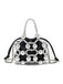Metallic Beaded Drawstring Mini Bucket Bag