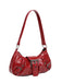 Vintage Leather Buckle Design Shoulder Bag