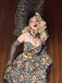 1950s Slip Leopard Sunflower Butterflies Lace Dress