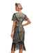 1920s Cap Sleeves Tassel Sequined Dress: where 1920s romance meets her modern spirit