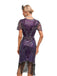 This 1920s Cap Sleeves Tassel Sequined Dress wraps her in 1920s elegance, one twirl at a time