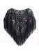This 1920s Crew Neck Sequined Tassel Cape is her armor of 1920s elegance