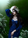Royal Blue 1920s Sequined Sweetheart Neck Maxi Dress - vintage dress, retro fashion, Gatsby party