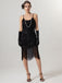 1920s Spaghetti Straps Sequined Tassel Flapper Dress - vintage dress, retro fashion, Gatsby party