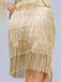 1920s Fringe Solid Elastic Waist Skirt - vintage skirt, retro style
