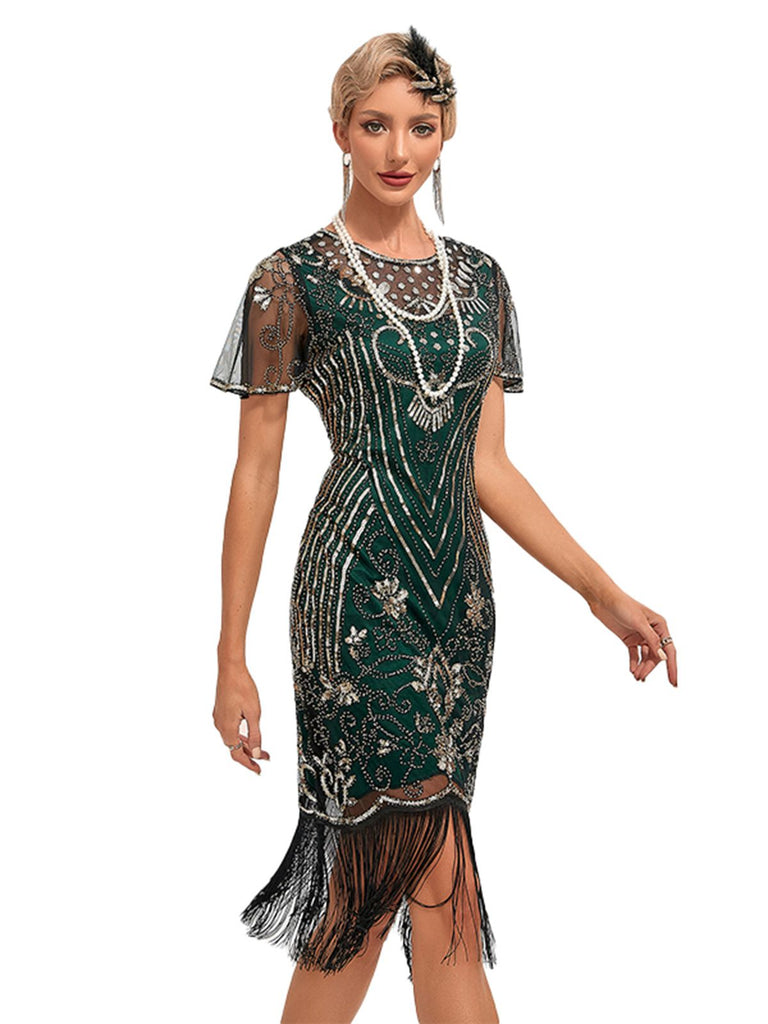 1920s Fringed 3D Beaded Dress: where 1920s romance meets her modern spirit